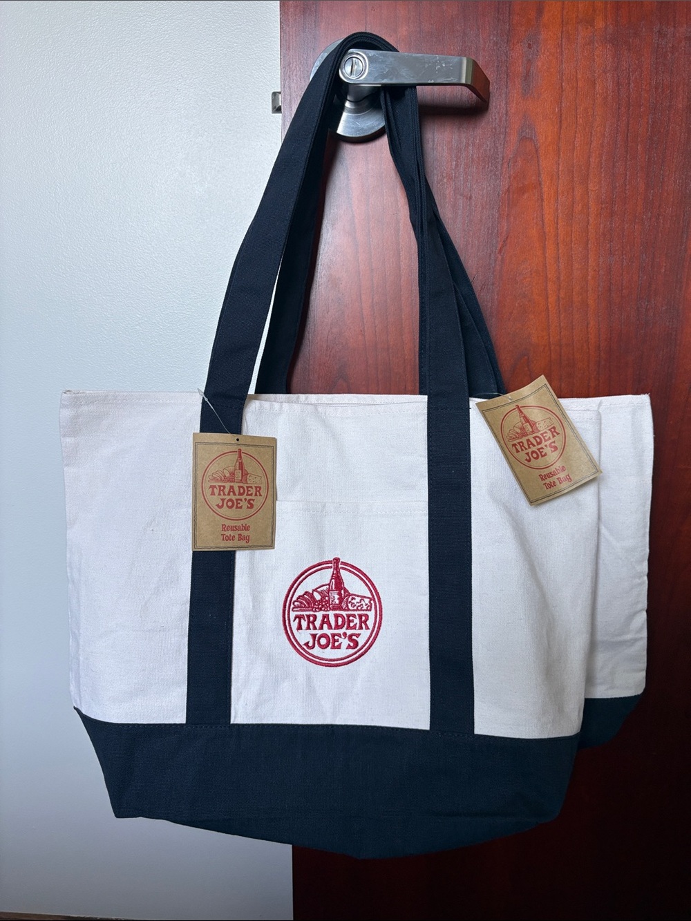 Two Trader Joe's Large Tote Bags